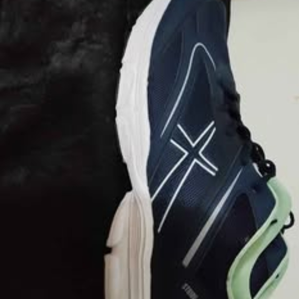 Navy and White Athletic Sneakers